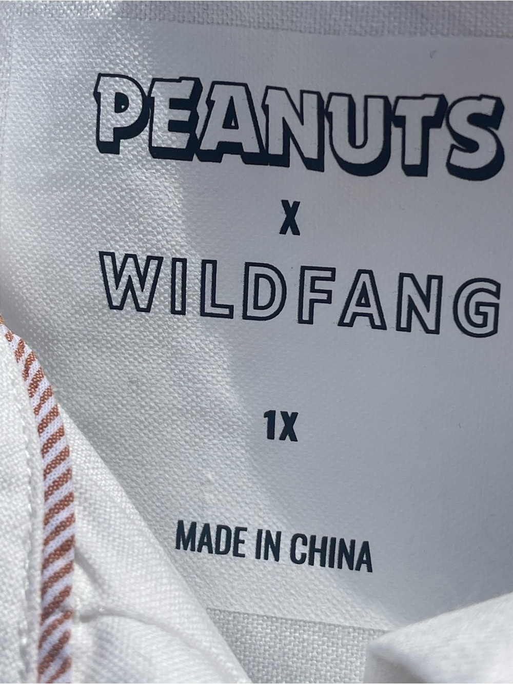 Wildfang x Peanuts Long Sleeve Oxford Button-Up Shirt, Creamy White, 1X - Picture 10 of 11